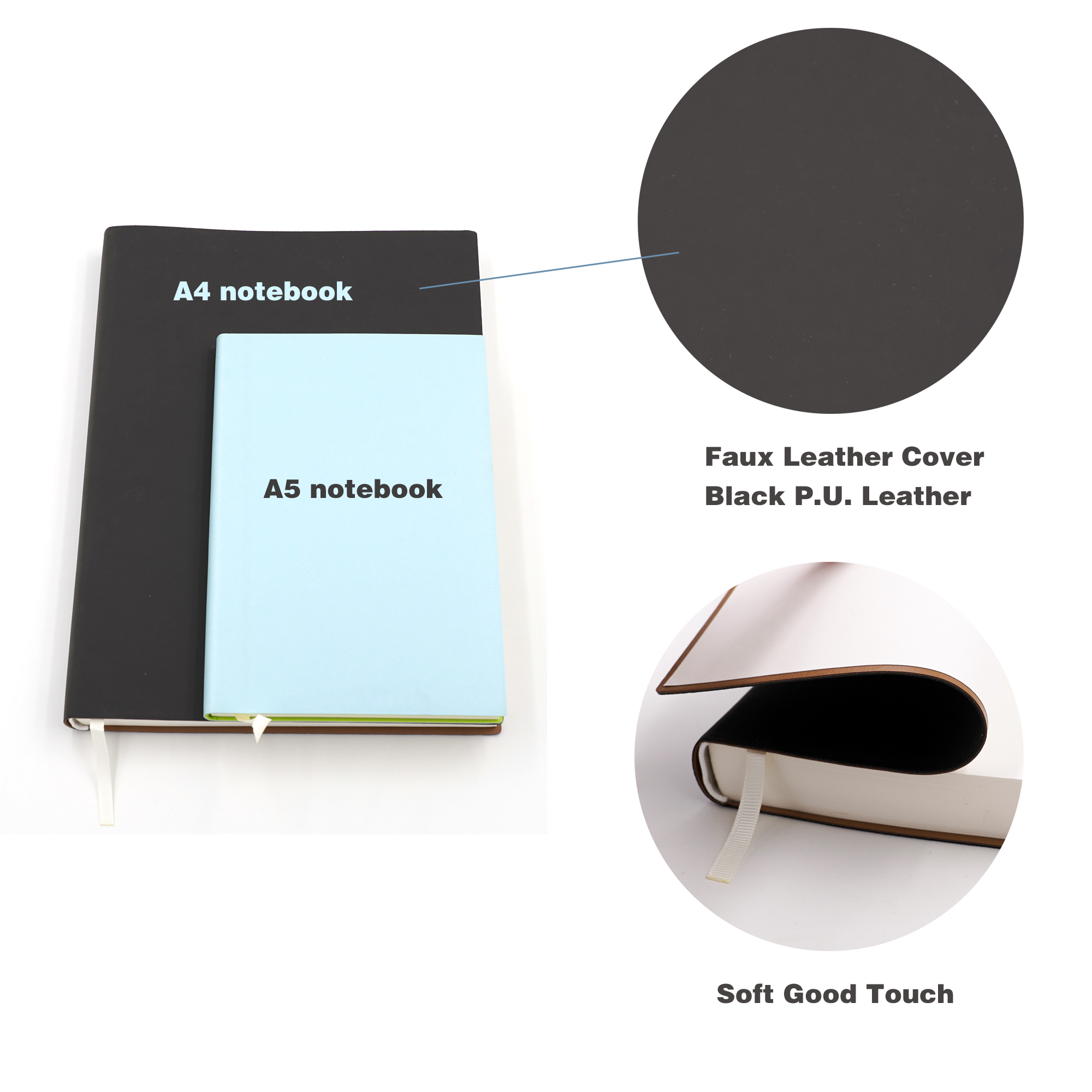 Extra Thick Blank Notebook With Large Sketchbook White Pages And Pu Leather  Cover, Office & School Supplies